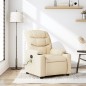 vidaXL Sillón de masaje reclinable de tela crema vidaXL Sillón de masaje reclinable de tela crema
