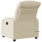 vidaXL Sillón de masaje reclinable de tela crema vidaXL Sillón de masaje reclinable de tela crema