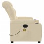 vidaXL Sillón de masaje reclinable de tela crema vidaXL Sillón de masaje reclinable de tela crema
