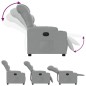 vidaXL Sillón reclinable de tela gris claro vidaXL Sillón reclinable de tela gris claro