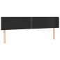 vidaXL Cabecero con LED cuero sintético negro 163x16x78/88 cm