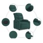 vidaXL Sillón reclinable de tela verde oscuro vidaXL Sillón reclinable de tela verde oscuro