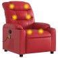 vidaXL Sillón de masaje reclinable cuero sintético rojo vidaXL Sillón de masaje reclinable cuero sintético rojo