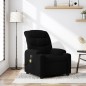 vidaXL Sillón reclinable de masaje de tela negro vidaXL Sillón reclinable de masaje de tela negro