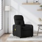 vidaXL Sillón reclinable de masaje de tela negro