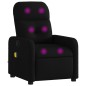 vidaXL Sillón reclinable de masaje de tela negro