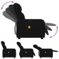 vidaXL Sillón reclinable de masaje de tela negro