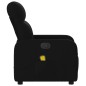 vidaXL Sillón reclinable de masaje de tela negro