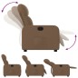vidaXL Sillón reclinable de tela marrón vidaXL Sillón reclinable de tela marrón