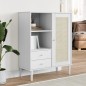 vidaXL Aparador alto SENJA aspecto de ratán madera blanco 90x40x112 cm vidaXL Aparador alto SENJA aspecto de ratán madera blanco 90x40x112 cm