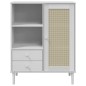 vidaXL Aparador alto SENJA aspecto de ratán madera blanco 90x40x112 cm vidaXL Aparador alto SENJA aspecto de ratán madera blanco 90x40x112 cm