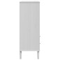 vidaXL Aparador alto SENJA aspecto de ratán madera blanco 90x40x112 cm vidaXL Aparador alto SENJA aspecto de ratán madera blanco 90x40x112 cm