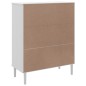 vidaXL Aparador alto SENJA aspecto de ratán madera blanco 90x40x112 cm vidaXL Aparador alto SENJA aspecto de ratán madera blanco 90x40x112 cm