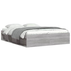 vidaXL Estructura de cama gris Sonoma 140x190 cm