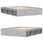 vidaXL Estructura de cama gris hormigón 140x190 cm vidaXL Estructura de cama gris hormigón 140x190 cm