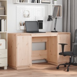 vidaXL Escritorio de madera maciza de pino 140x50x75 cm