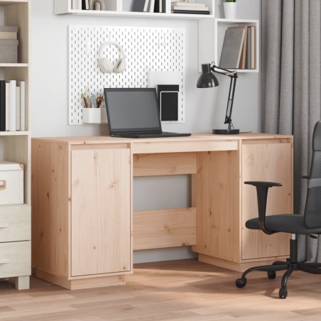 vidaXL Escritorio de madera maciza de pino 140x50x75 cm