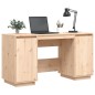vidaXL Escritorio de madera maciza de pino 140x50x75 cm