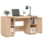 vidaXL Escritorio de madera maciza de pino 140x50x75 cm