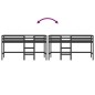 vidaXL Cama alta de niños escalera madera maciza pino negra 80x200 cm