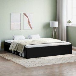 vidaXL Estructura de cama negro 180x200 cm