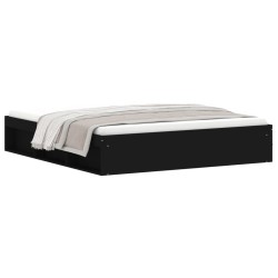 vidaXL Estructura de cama negro 180x200 cm