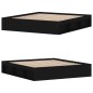 vidaXL Estructura de cama negro 180x200 cm