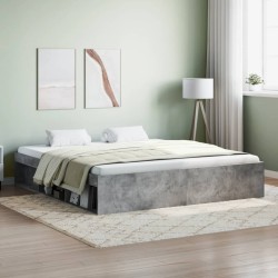 vidaXL Estructura de cama gris hormigón 180x200 cm