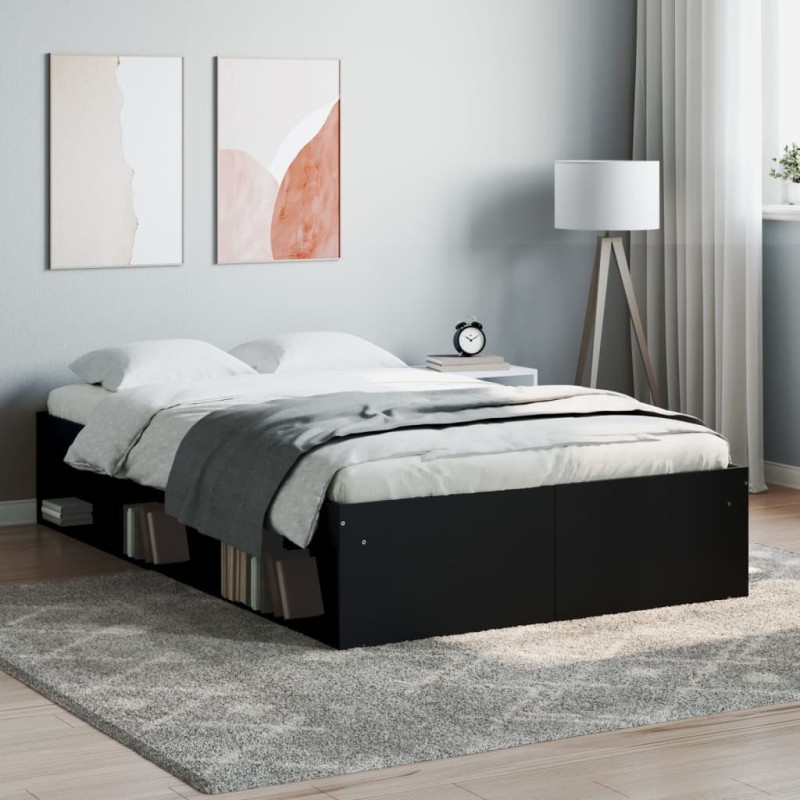 vidaXL Estructura de cama negro 120x190 cm vidaXL Estructura de cama negro 120x190 cm