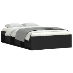 vidaXL Estructura de cama negro 120x190 cm
