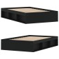 vidaXL Estructura de cama negro 120x190 cm vidaXL Estructura de cama negro 120x190 cm