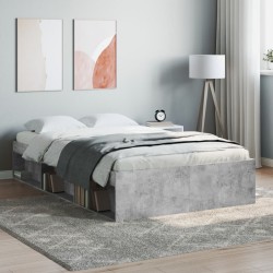 vidaXL Estructura de cama gris hormigón 120x190 cm
