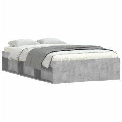 vidaXL Estructura de cama gris hormigón 120x190 cm