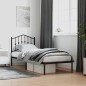 vidaXL Estructura de cama con cabecero metal negro 90x200 cm vidaXL Estructura de cama con cabecero metal negro 90x200 cm