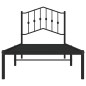 vidaXL Estructura de cama con cabecero metal negro 90x200 cm vidaXL Estructura de cama con cabecero metal negro 90x200 cm