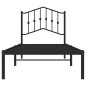 vidaXL Estructura de cama con cabecero metal negro 80x200 cm vidaXL Estructura de cama con cabecero metal negro 80x200 cm