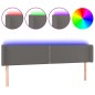 vidaXL Cabecero con LED cuero sintético gris 183x16x78/88 cm vidaXL Cabecero con LED cuero sintético gris 183x16x78/88 cm