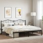 vidaXL Estructura de cama con cabecero metal negro 200x200 cm vidaXL Estructura de cama con cabecero metal negro 200x200 cm