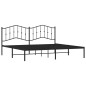 vidaXL Estructura de cama con cabecero metal negro 200x200 cm vidaXL Estructura de cama con cabecero metal negro 200x200 cm
