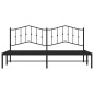vidaXL Estructura de cama con cabecero metal negro 200x200 cm vidaXL Estructura de cama con cabecero metal negro 200x200 cm