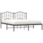 vidaXL Estructura de cama con cabecero metal negro 183x213 cm vidaXL Estructura de cama con cabecero metal negro 183x213 cm