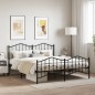 vidaXL Estructura de cama cabecero y pie de cama metal negro 183x213cm vidaXL Estructura de cama cabecero y pie de cama metal negro 183x213cm