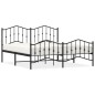 vidaXL Estructura de cama cabecero y pie de cama metal negro 183x213cm vidaXL Estructura de cama cabecero y pie de cama metal negro 183x213cm