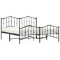 vidaXL Estructura de cama cabecero y pie de cama metal negro 183x213cm vidaXL Estructura de cama cabecero y pie de cama metal negro 183x213cm