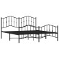 vidaXL Estructura de cama cabecero y pie de cama metal negro 183x213cm vidaXL Estructura de cama cabecero y pie de cama metal negro 183x213cm