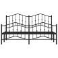 vidaXL Estructura de cama cabecero y pie de cama metal negro 183x213cm vidaXL Estructura de cama cabecero y pie de cama metal negro 183x213cm
