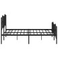 vidaXL Estructura de cama cabecero y pie de cama metal negro 183x213cm vidaXL Estructura de cama cabecero y pie de cama metal negro 183x213cm