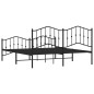 vidaXL Estructura de cama cabecero y pie de cama metal negro 183x213cm vidaXL Estructura de cama cabecero y pie de cama metal negro 183x213cm