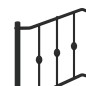 vidaXL Estructura de cama cabecero y pie de cama metal negro 183x213cm vidaXL Estructura de cama cabecero y pie de cama metal negro 183x213cm