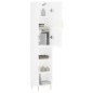 vidaXL Aparador alto madera contrachapada blanco brillo 34,5x34x180 cm vidaXL Aparador alto madera contrachapada blanco brillo 34,5x34x180 cm
